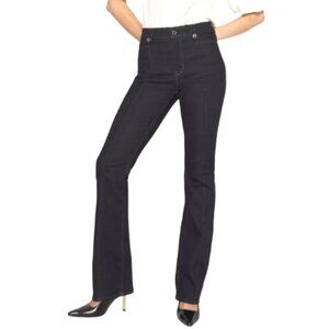 White House Black Market High-Rise Tab-Waist Boot Cut Jeans Size 6R NWT